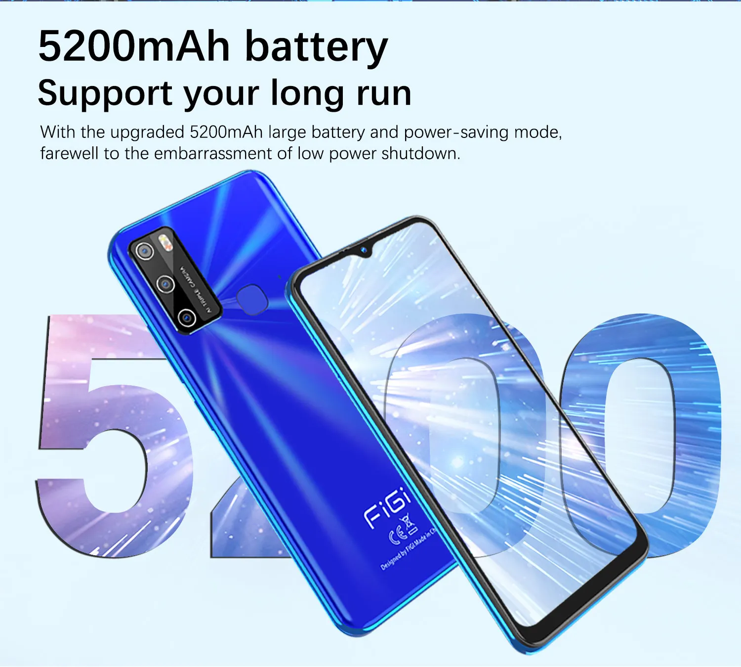 Figi Note 11 pro Android 11 Smartphone 6.52 inch Incell Display 4GB RAM 64GB ROM 13MP AI Triple Camera MTK Chip 5200Mah Battery