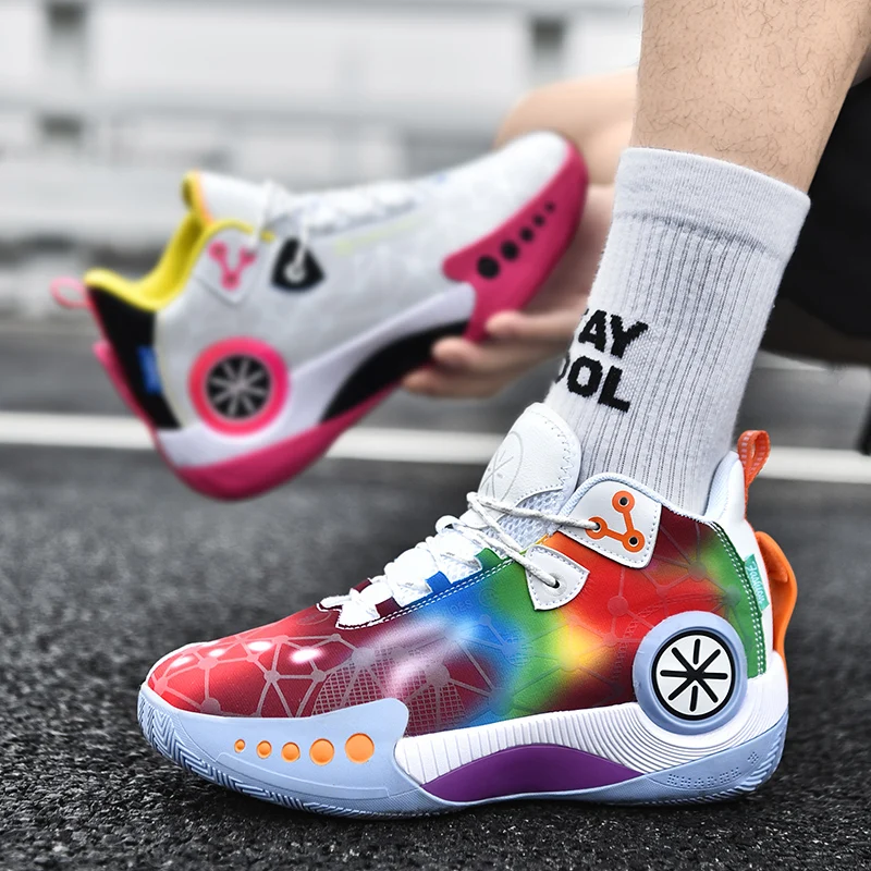 2022 Fashoin Colors Men's Sneakers Basketball Shoes Chunky High Quality Fluorescent Couple High-top Sports Shoes Womens Trainers