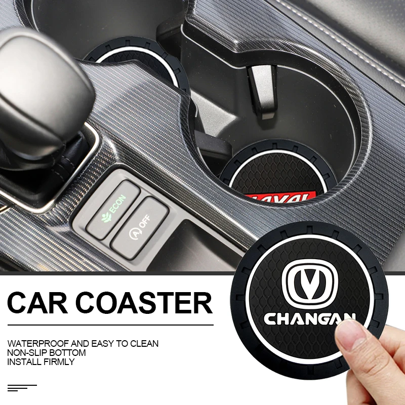 

Car Coaster Water Cup Slot Non-Slip Mat Silica Gel Pad for Mitsubishi Montero V20 V80 Sport Lancer Ex Evo Asx Pajero Accessories