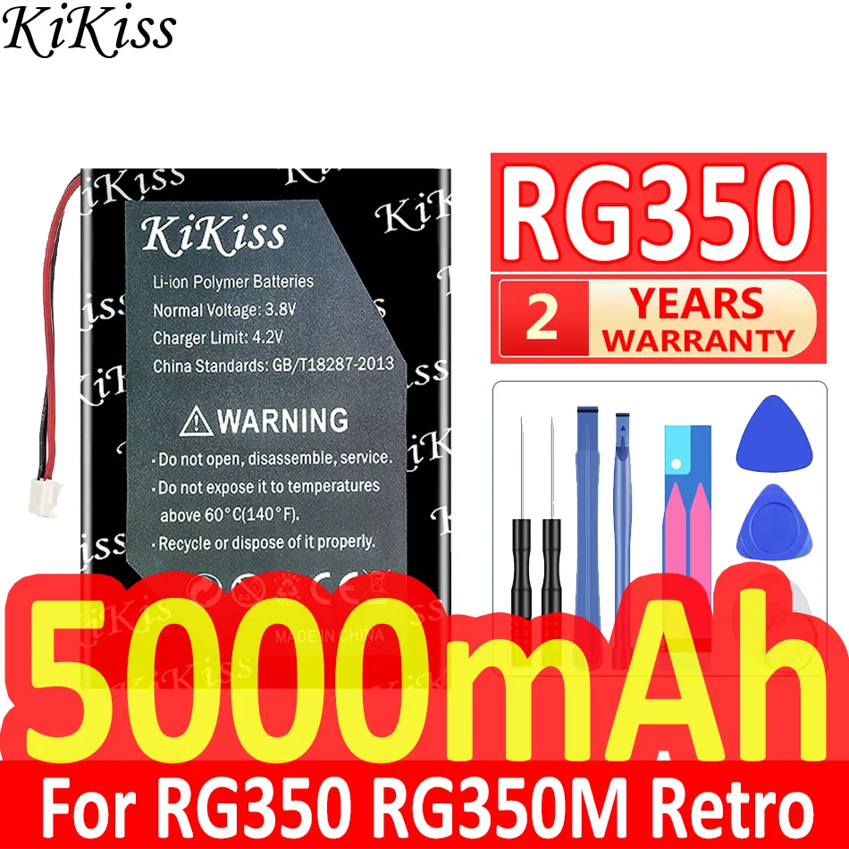 

5000mAh KiKiss Powerful Battery RG350 (525075) For RG350 RG350M Retro Handheld Game Console Digital Bateria