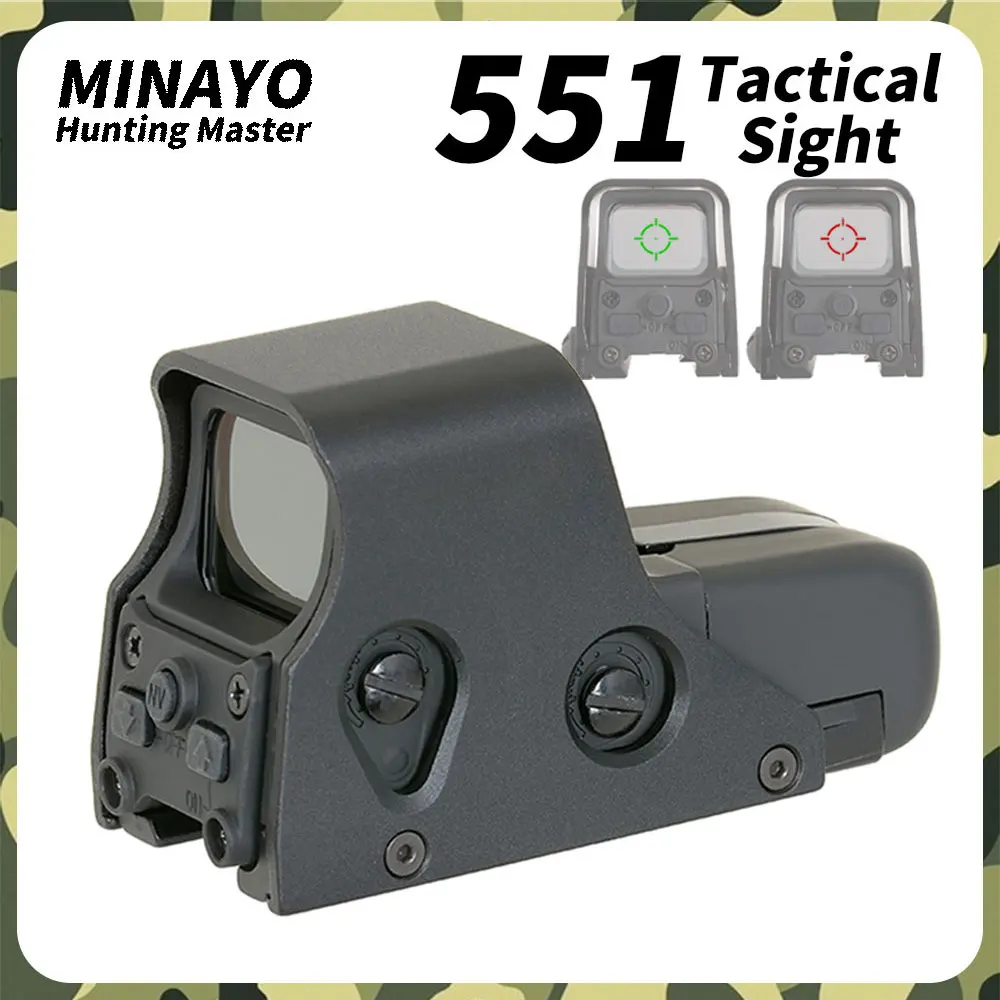 

Tactical 551 Holographic Red&Green Dot Sight Reflex Scope for 20mm Picatinny Rail For Outdoor Hunting Rifles Submachine Guns