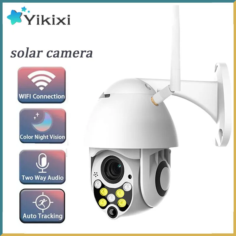 

1080P PTZ Speed Dome IP Camera Outdoor Waterproof IP66 WiFi Security Camera 4X Digital Zoom Two Way Audio Surveillance Camera