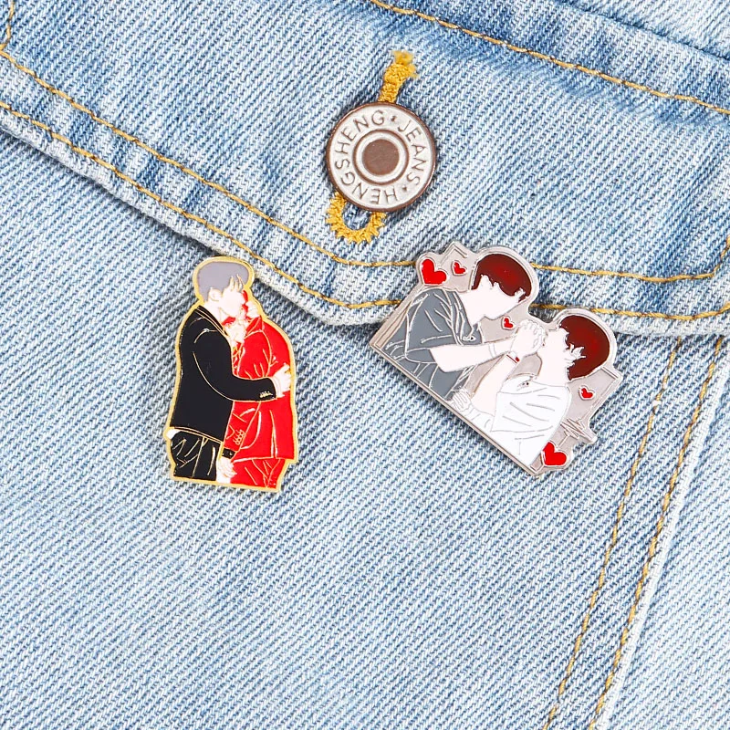 

Bangtan Boys Pin KPOP Enamel Pins Taekook V Jungkook Brooch Lapel Pins Metal Badge Bag Jewelry Gift For Fans