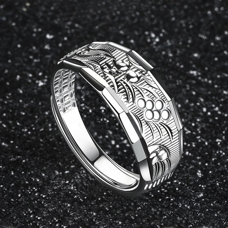 

New Men's Ring Trendy Personality Hip-hop Single Index Finger Men's Ring Opening Adjustable Jewelry Accessories