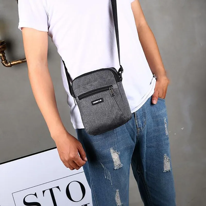 

Men's Messenger Bag Phone Pocket Crossbody Bag Shoulder Bags Travel Bag Man Multifunctional Small Handbag for Work Business