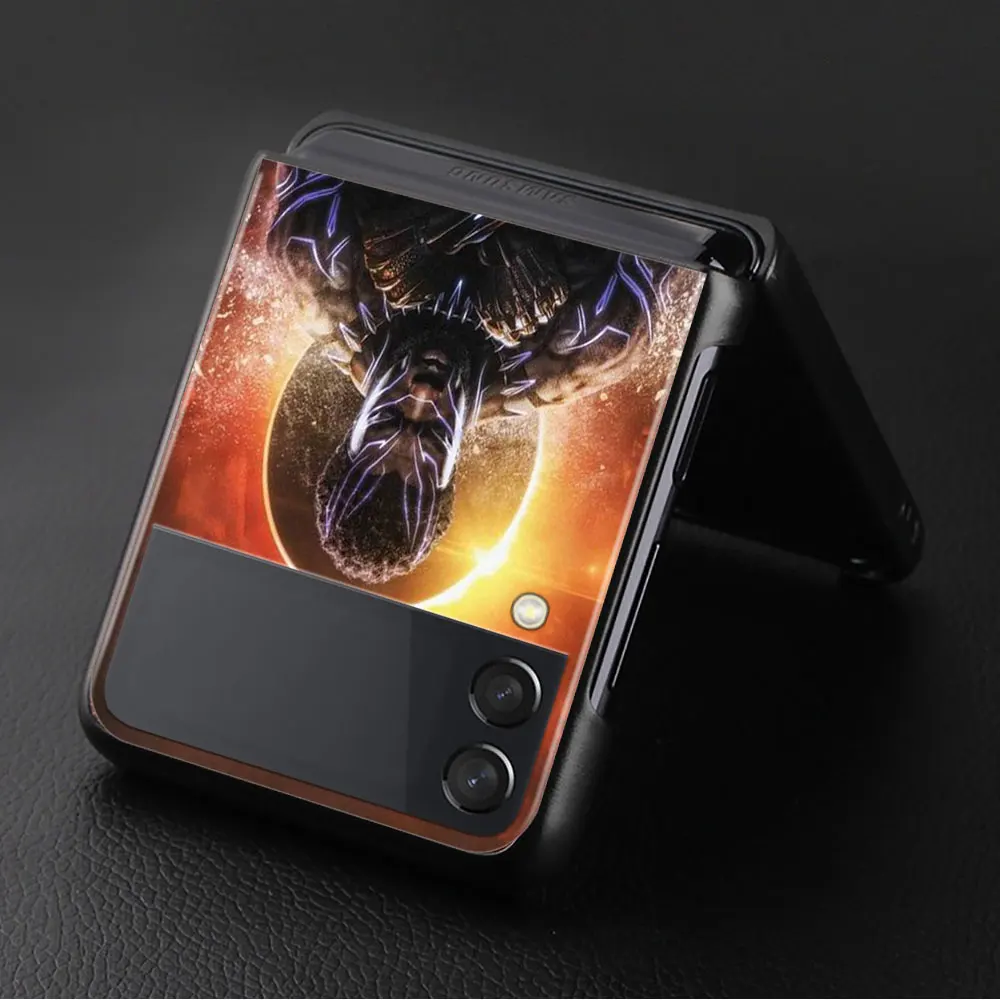 Для Samsung ZFlip Z Flip3 5G Flip ZFlip3 Жесткий ПК Marvel Черная пантера две Chadwick Boseman Phone Funda Black |