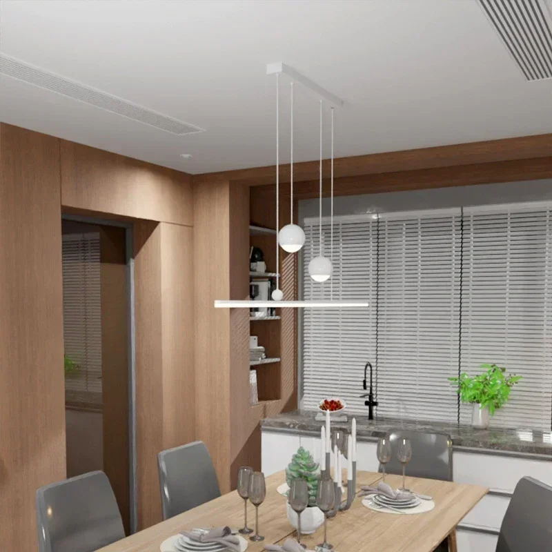 Нордический минималистичный светодиодный длинный светильник современный