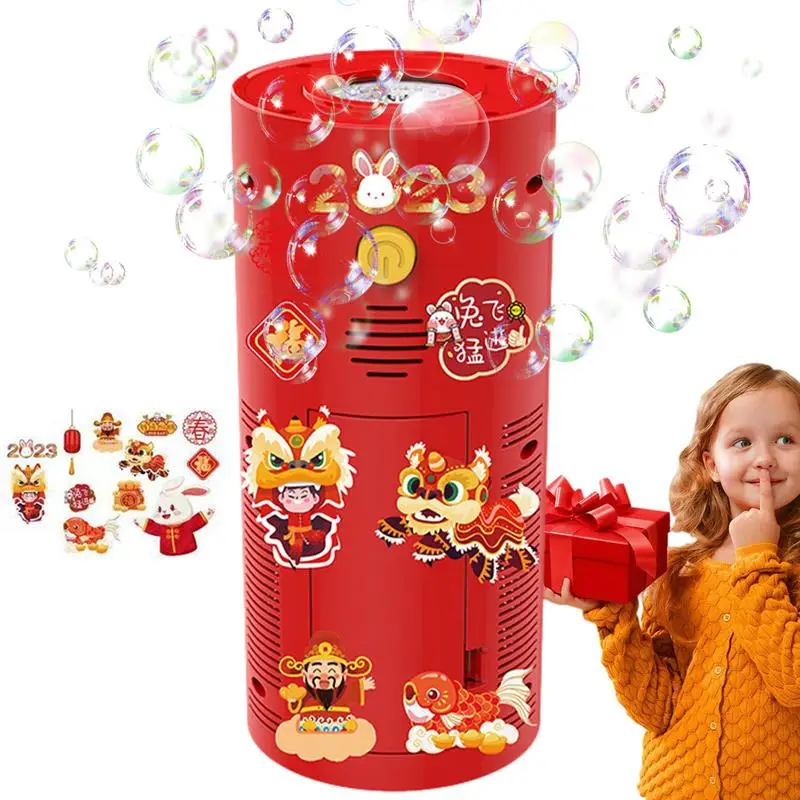 

Firework Bubble Maker 12 Hole Bubble Blower Automatic Bubble Blower Machine With Lights And Firework Sound Bubble Machine