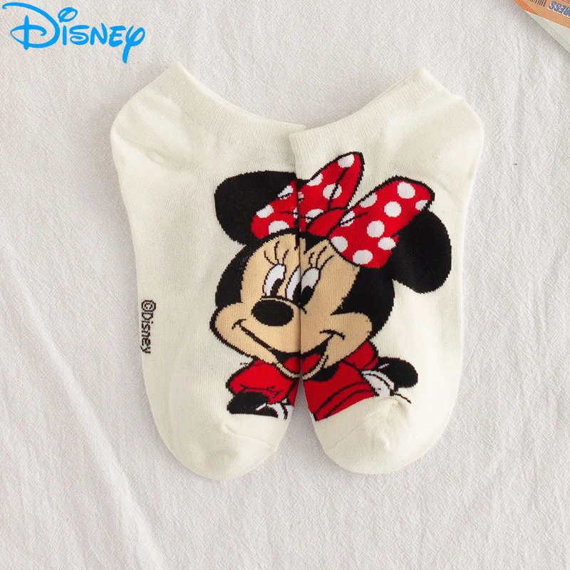 Disney Kawaii Mickey Mouse Short Woman Socks Anime Cute Donald Sweat summer cotton girl women's boat socks ankle low female Sock