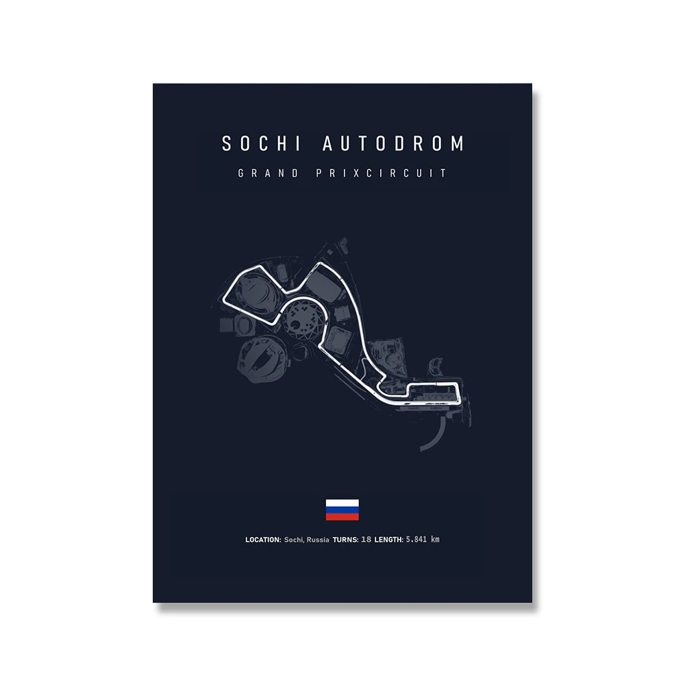 

Карта трассы Формула 1 Холст