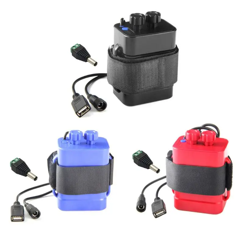

Pack for CASE for 6x 18650 12V for Dc USB Charging Box Waterproof Housing for LED Bike/MTB Light