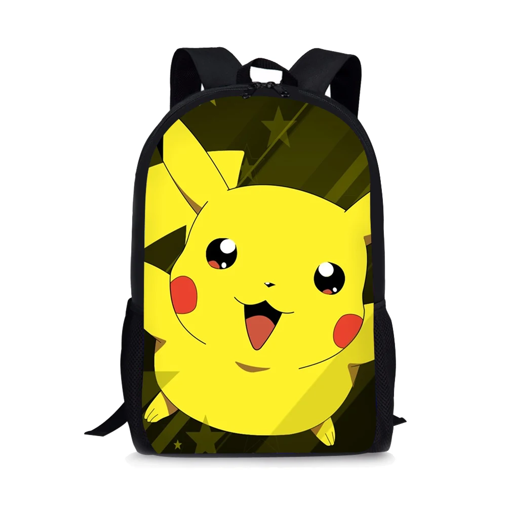Pikachu Style Print New Large Schoolbag Student School Backpack Waterproof Bagpack Capacity Primary Book Bags