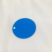 round shape diameter 55mm 2mm thick uv and ir pass surface polishing clear blue glass type qb1