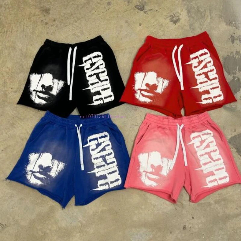 Шорты мужские однотонные хлопковые свободные штаны в стиле ретро с