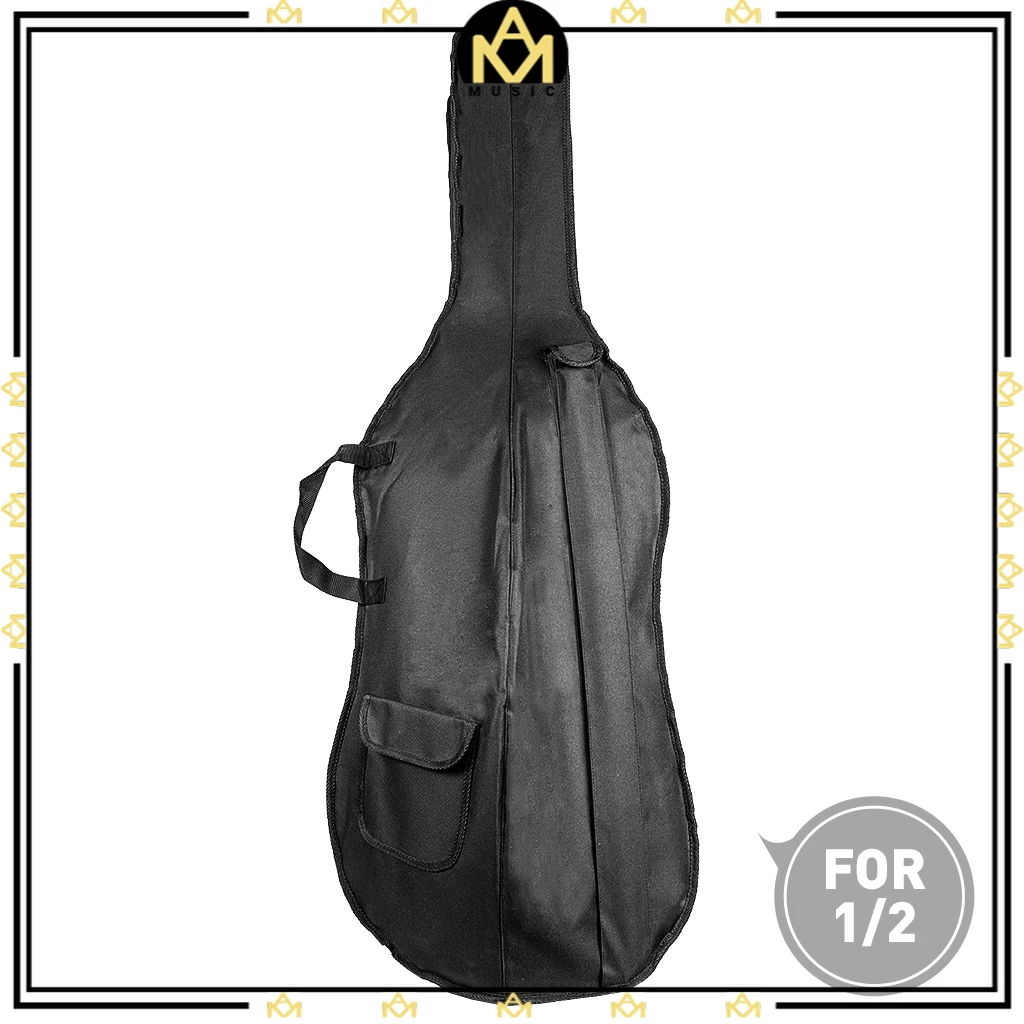 

1/2 Cello Bag W/ Shoulder Straps Portable Professional Durable Waterproof Soft Nylon Cover Case