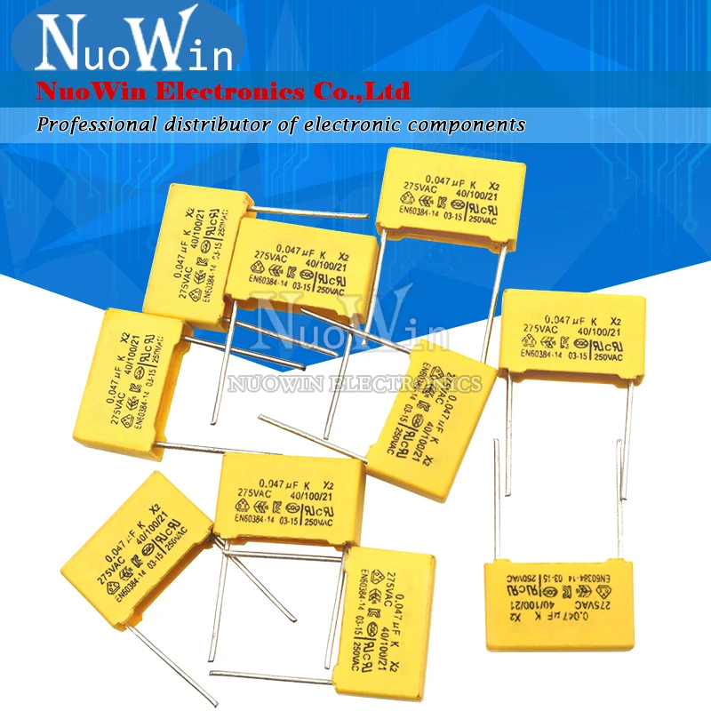 Конденсатор полипропиленовой пленки серии X2 275VAC 10 мм/15 мм/22,5 мм ...