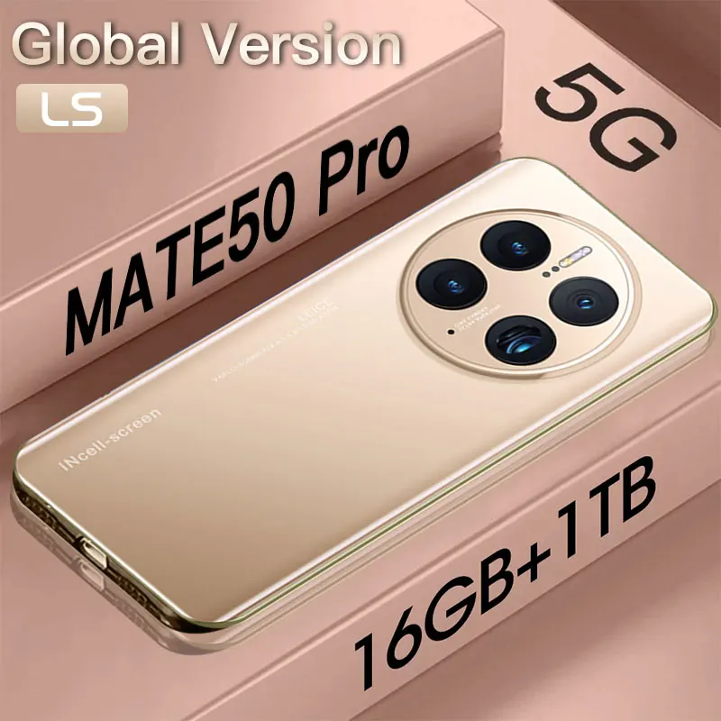 

Разблокированный смартфон LS Mate50 pro, телефон с экраном 7,3 дюйма, 16 ГБ + 1 ТБ, сканер отпечатка пальца, HD камера, Android 13, смартфон