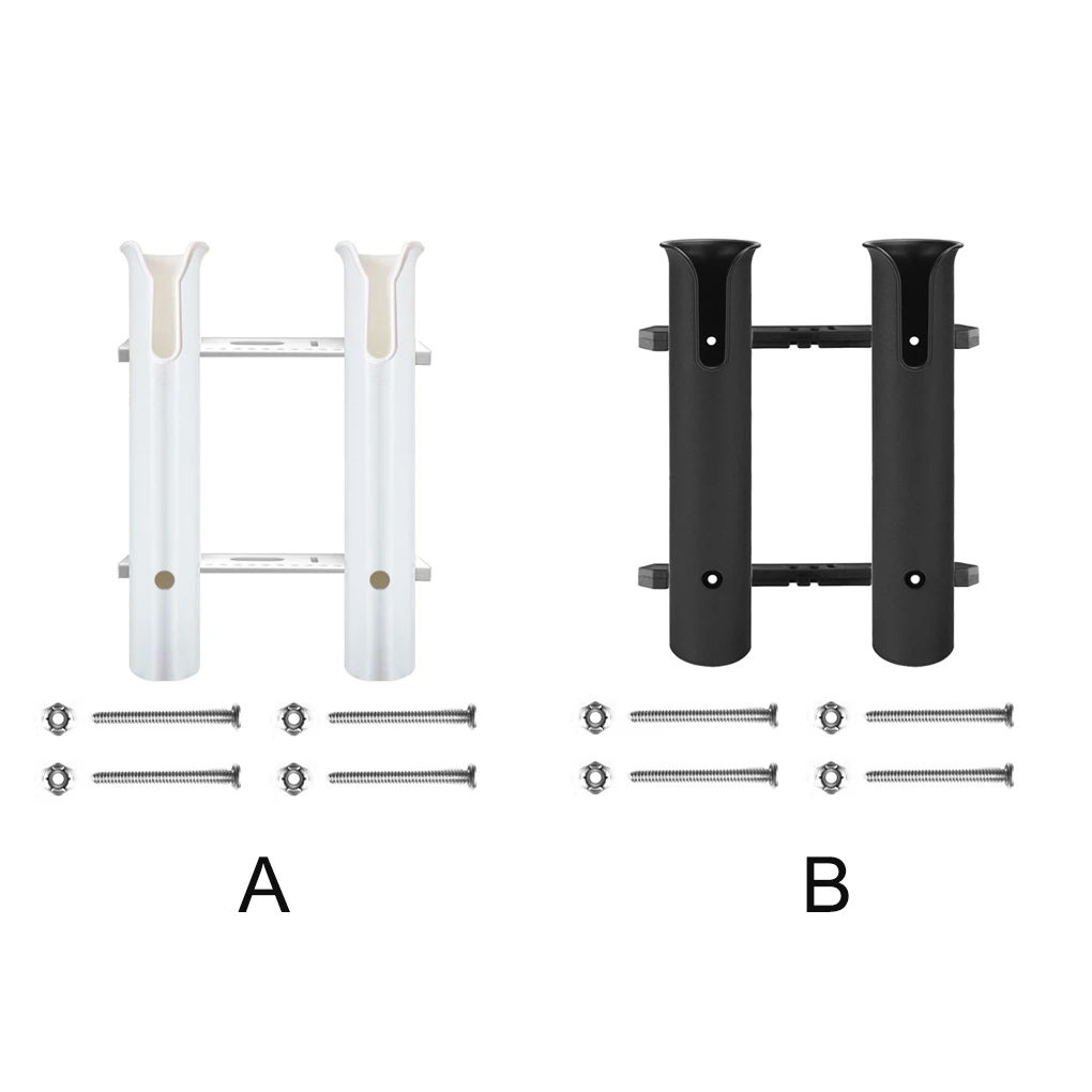 

2 Tube Fishing Rod Holder Protecting Pole Rack Sailboat Kayak Bracket Outdoor Sports with Stainless Steel Screws Nuts