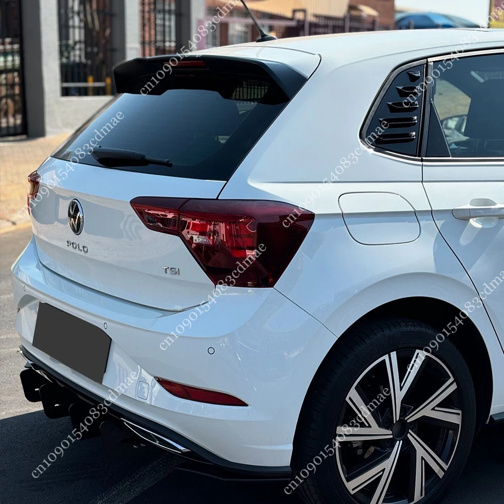 Фото Задний спойлер на крышу в стиле GTI, удлинитель крыла для Volkswagen Polo MK6 TSI TGI MPI 2018-2025, комплект кузова хэтчбека, тюнинг №1