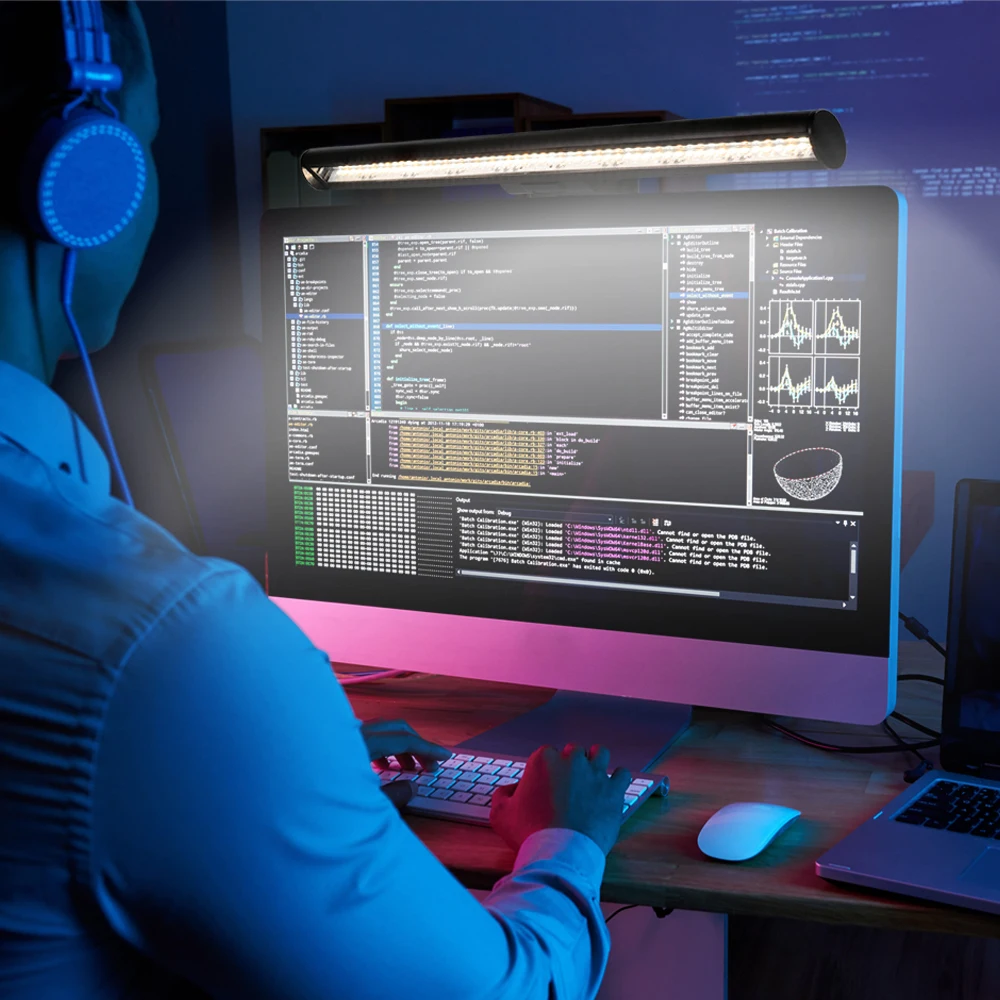 Светодиодная настольная лампа для ПК и ноутбука светсветильник льник чтения с