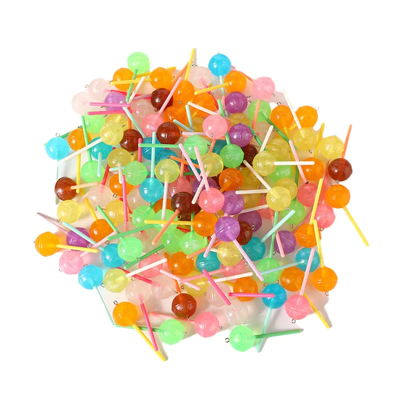 10 шт. случайная форма светящаяся смола леденец подвески утка цветок динозавр еда