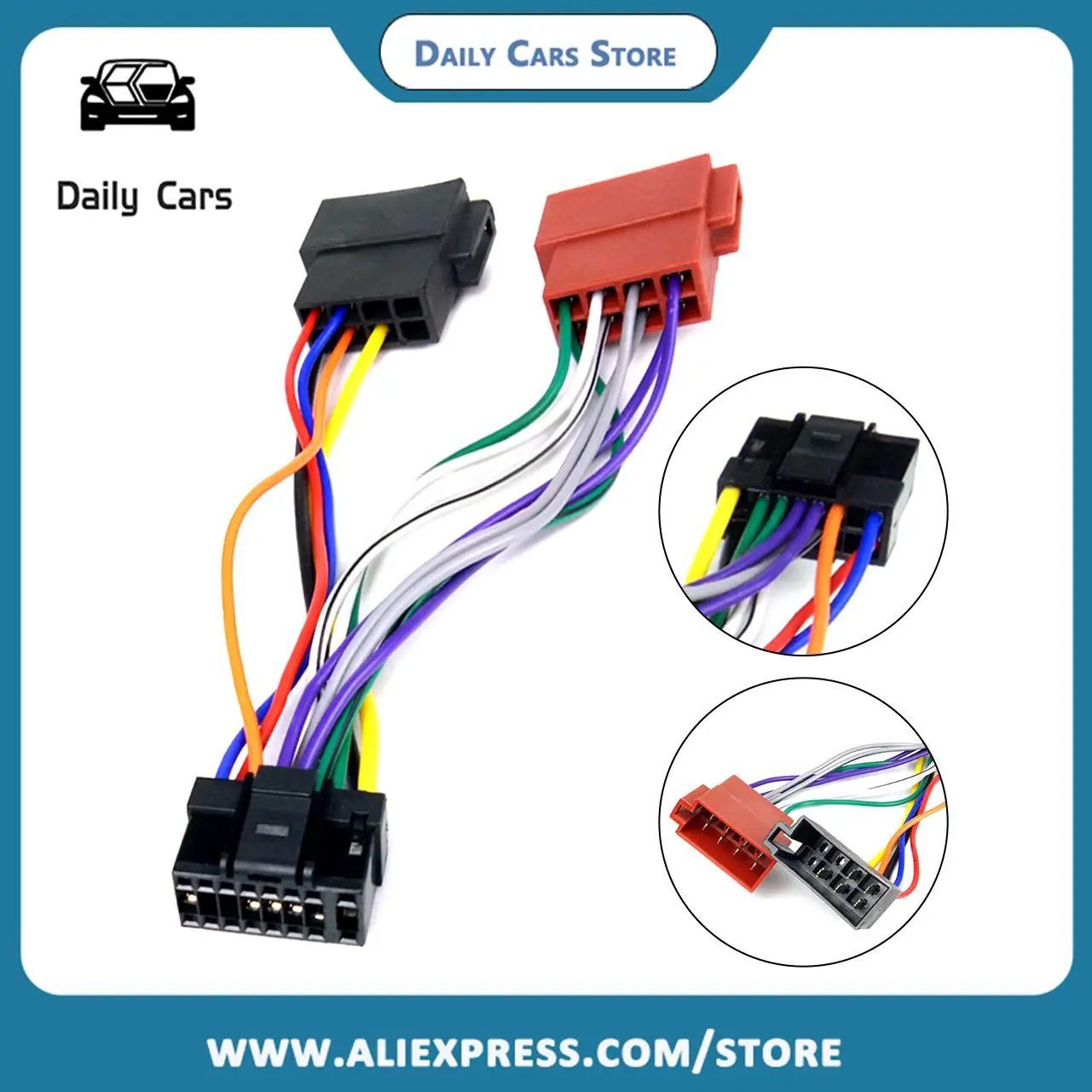 

16-контактный адаптер жгута проводов радио, совместимый с разъемом проводки автомобильной стереосистемы Alpine для AEG, автомобильная стереосистема, принтера, авторадио Audiovox JG