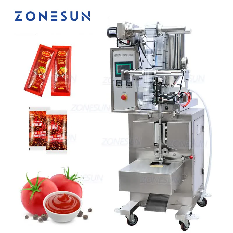 ZONESUN ZS-S100 Automatico Pasta Bastone di Miele Olio Aceto Acqua di Tenuta Quantitativa Macchina per L'imballaggio di Liquidi Macchina di Rifornimento