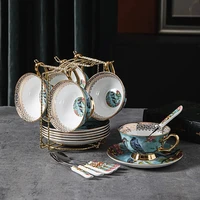 creative coffe cups set ceramic mug porcelain teaware luxury gift bone china wedding decoration drinkware white porcelain 250ml
