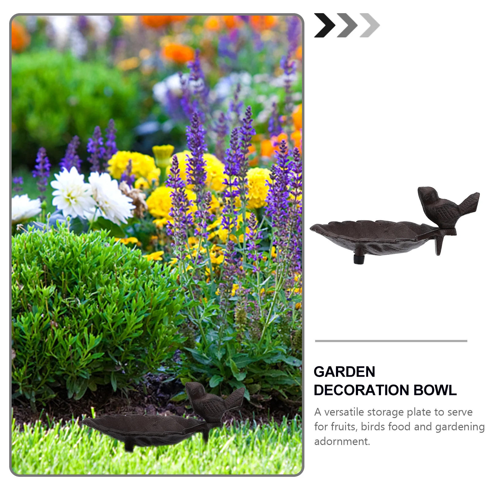 

1Pc Bird Water Food Feeder Decorative Bird Food Storage Tray for Garden Home