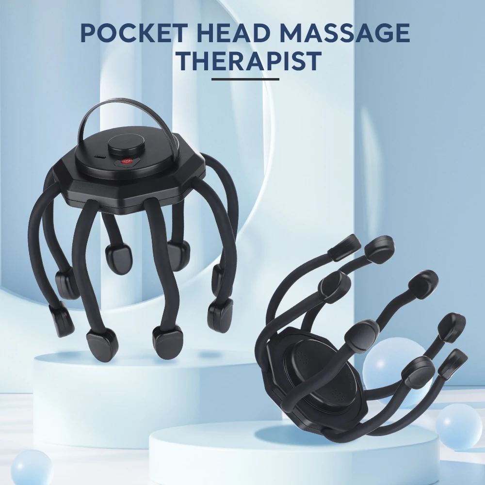 

Octopus Electric Head Massager 3 Modes Vibration Massage Scalp Relieve Head Fatigue Antistress Hair Growth Wireless Portable