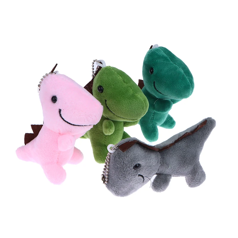 

Plush Dinosaur Doll Keychain Bag Decoration Pendant Women Girl Cartoon Car Kawaii Dino Keyring