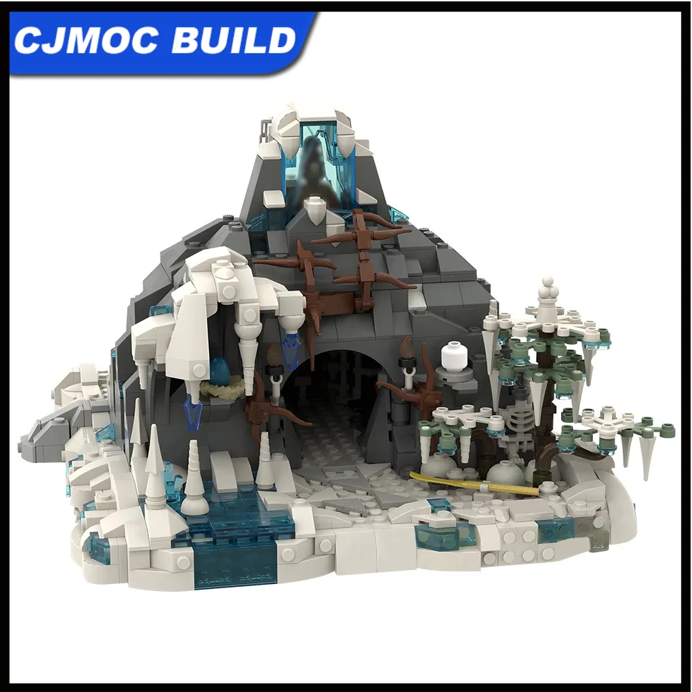 Фото MOC-203593 Снежный тролл Пещера Серия Пещерный дом Строительные блоки DIY Модель Кирпичи Головоломки Игрушки Маленький кирпич Рождественские подарки 1279 шт. №1