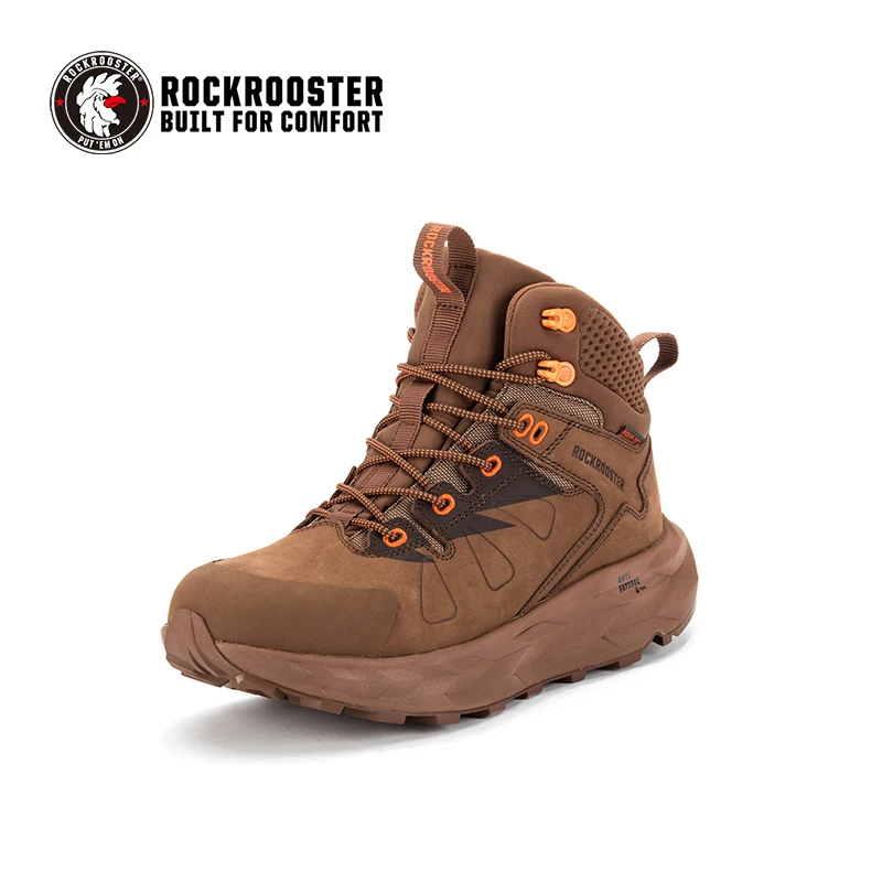 ROCKROOSTER Outdoor Hiking Shoes Top Layer Cowhide Waterproof Non-Slip Military Sneakers Cross-Country Desert Trekking Boots