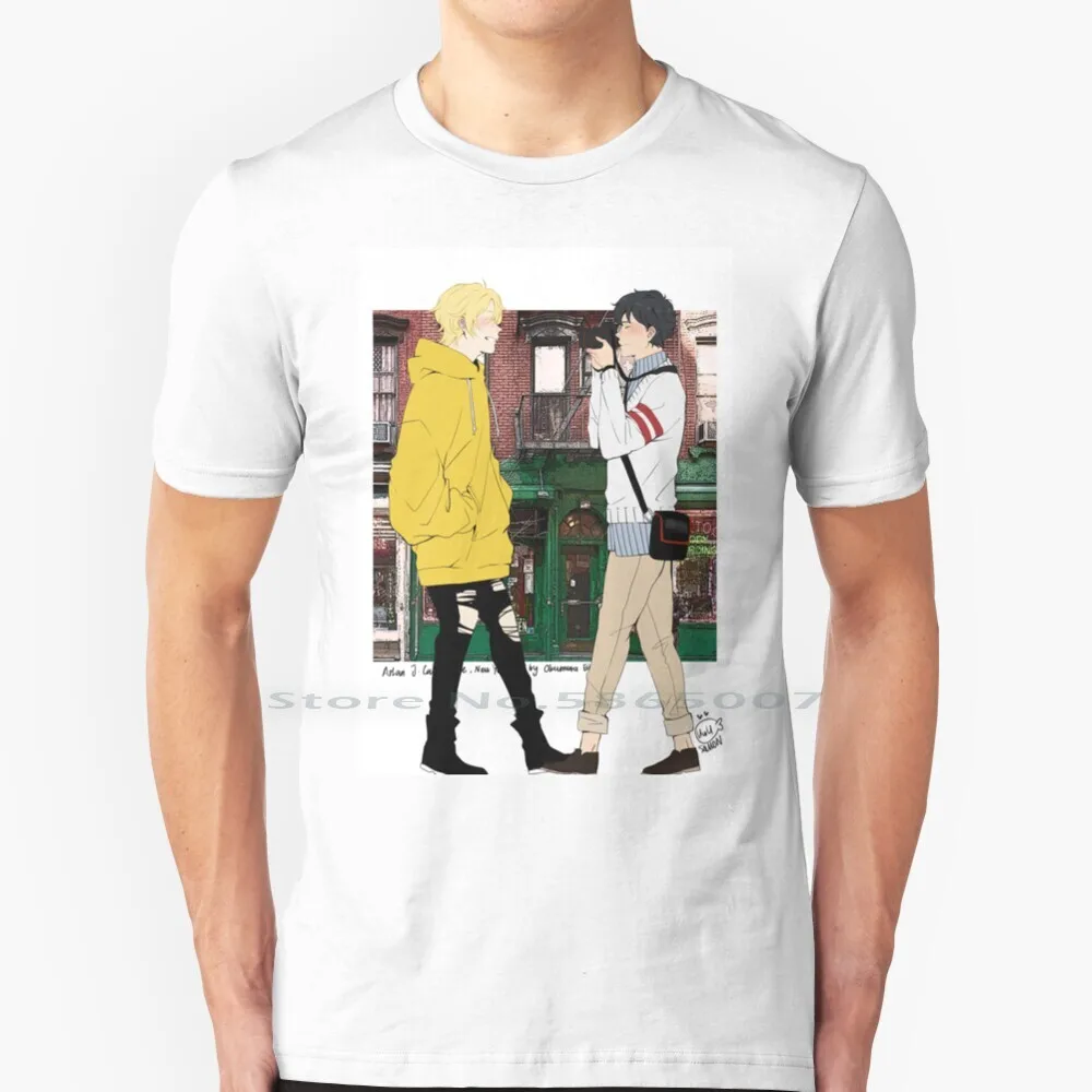 

Banana Fish-Ash Lynx And Eiji Okumura In New York T Shirt 100% Cotton Banana Fish Ash Lynx Eiji Okumura Asheiji Big Size 6xl