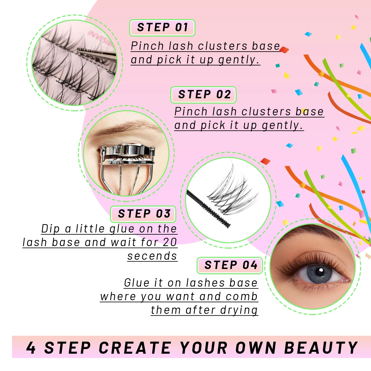 Новый набор для наращивания накладных ресниц IG3950 вьющиеся натуральные ресницы