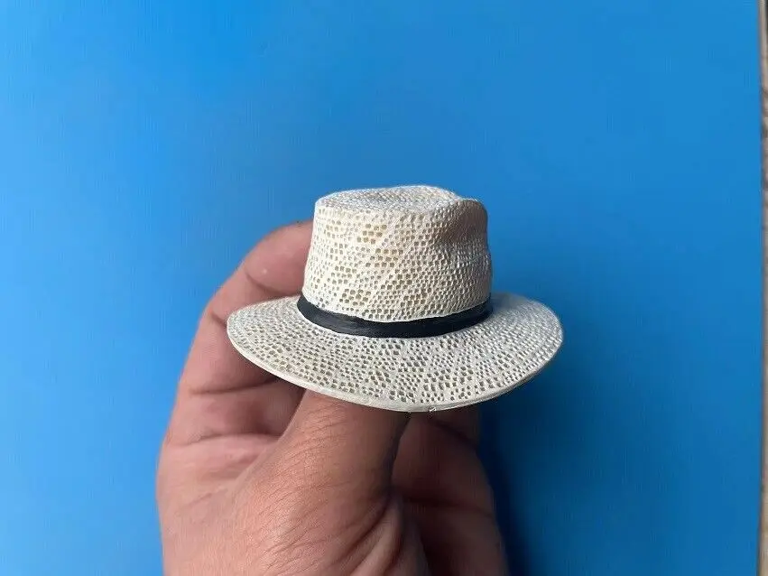 

zqn 1/6th Sodier Hat Round Brim Hat Cap for 12''19th Century Western Cowboys