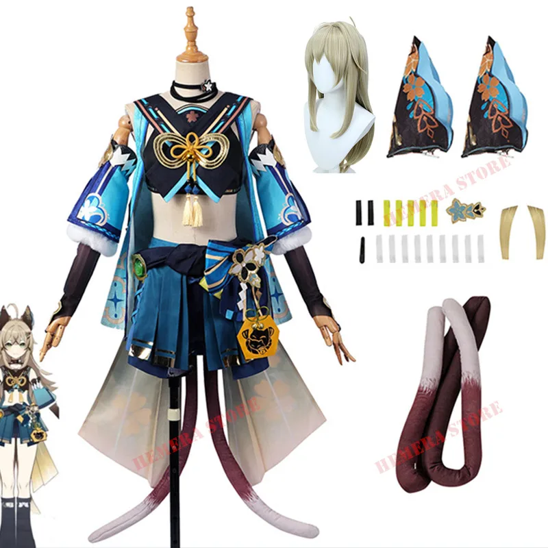 

Genshin Impact Cosplay Kirara Costume Game Suit Sweet Lovely Carnival Uniform Dress Halloween Role Party Outfit Women New 2023
