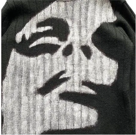 Женский свитер с высоким воротником теплый пуловер длинным рукавом и портретом в