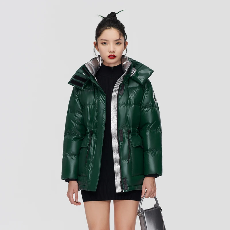 Зимний женский пуховик BOSIDENG с капюшоном