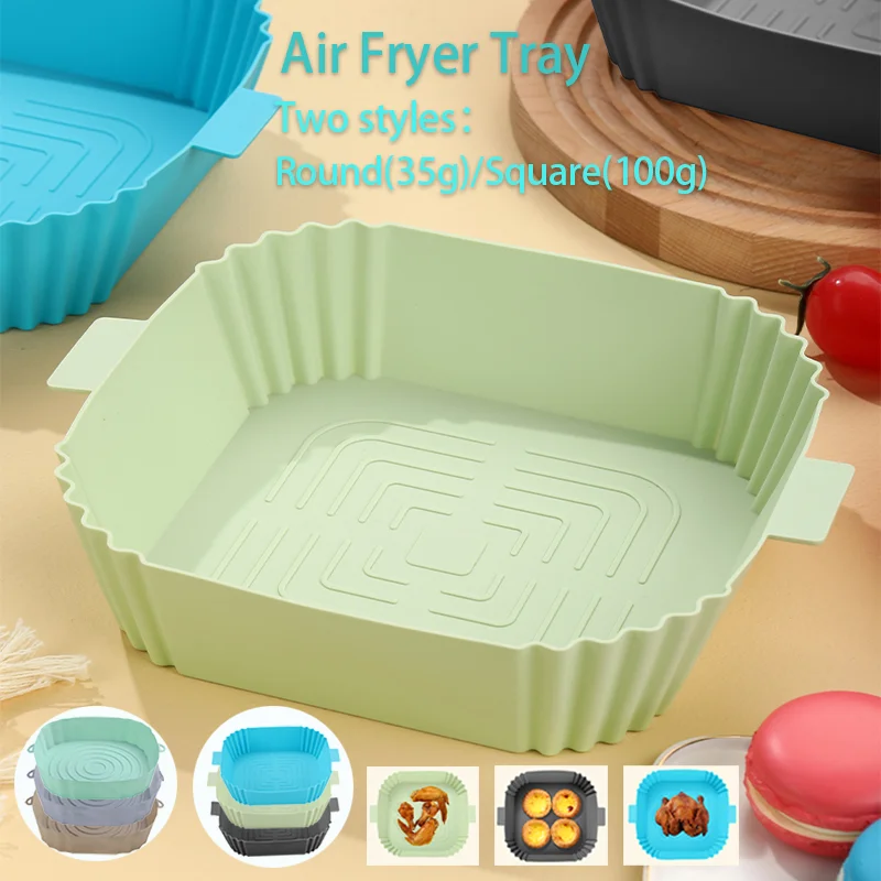 

Круглая сменная фритюрница, поднос для выпечки в духовке, жареная курица, фритюрница, силиконовый горшок, гриль, сковорода, кухонные принадлежности