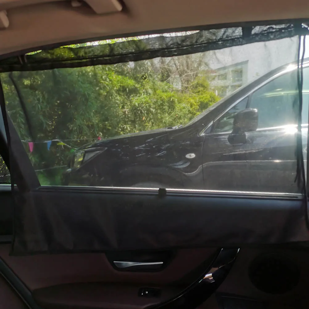

Car Anti-UV Side Window Sunshades Windscreen Shade Curtain Windshield Sun Block Auto Styling Accessories Polyester Black