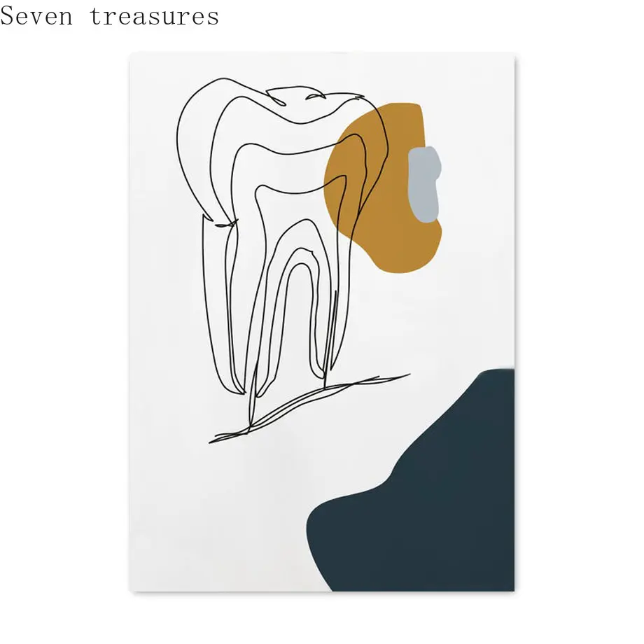 

Абстрактная картина "Линии зубов", печать на холсте