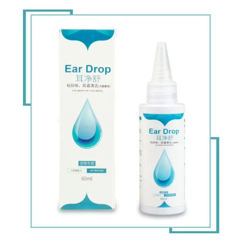 

D0JA 60 ml Pets Ears Drops Odor Removers Effective Against Mites Antibacterial Preventing Ear Disease Pet Dog Clean Ear Wash
