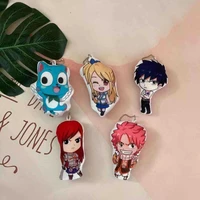 anime fairy tail cosplay 10cm doll toy plush dolls key chain kids adult gift pendant accessories