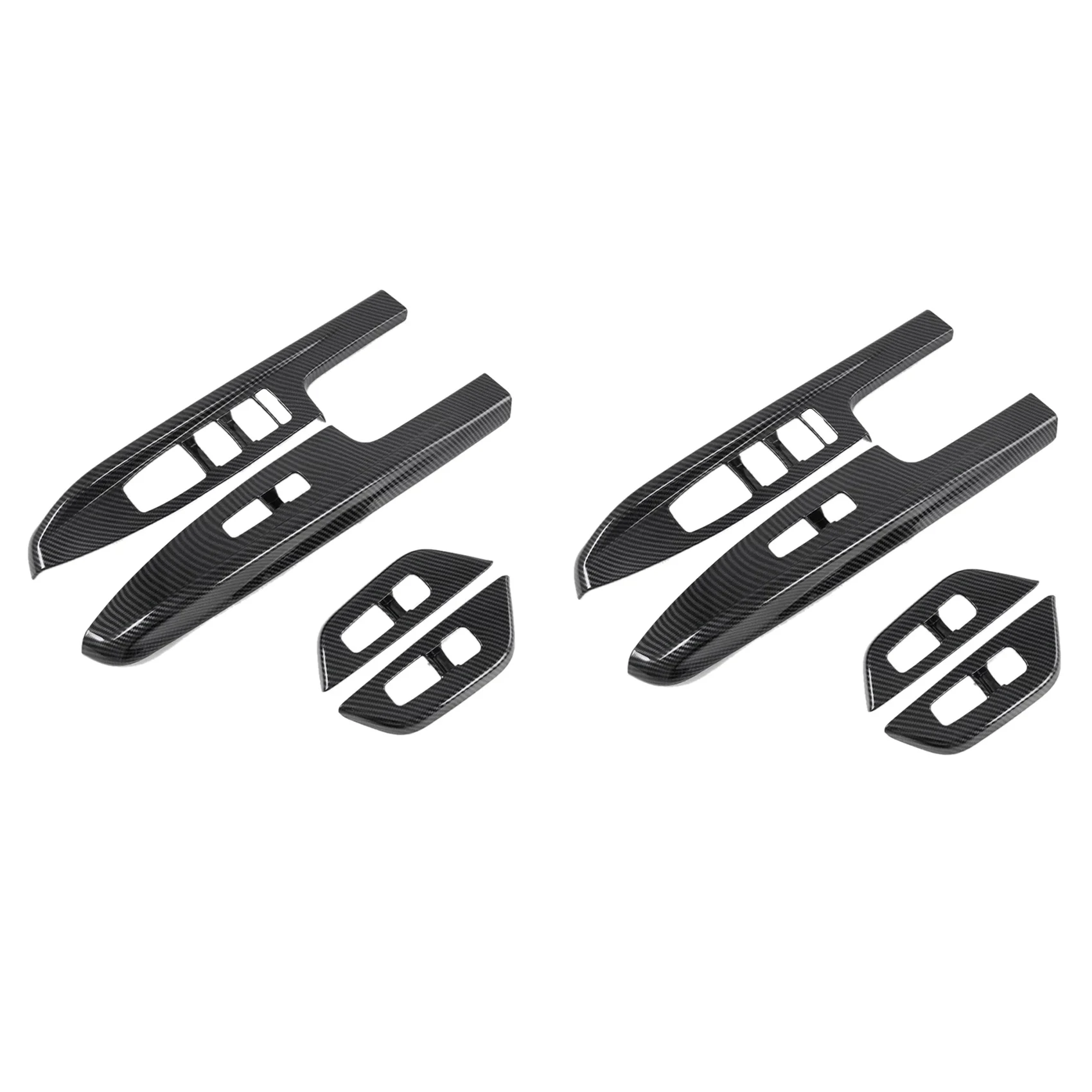 

8X кнопки переключения стеклоподъемника автомобиля из углеродного волокна для Kia Carnival KA4 2020 2021 2022