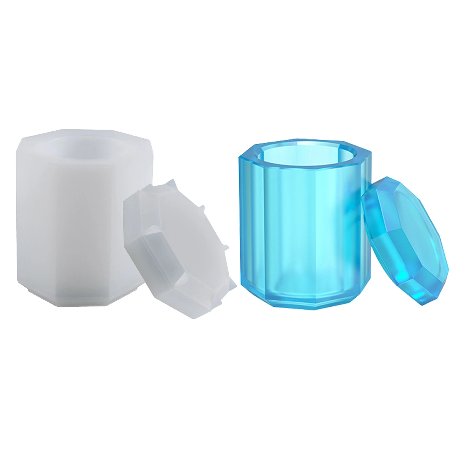 

Silicone Molds For Resin Octagonal Planter Pot Epoxy Molds 3D Vase Flower Planter Pot Mold DIY Crafts Storage Box Resin