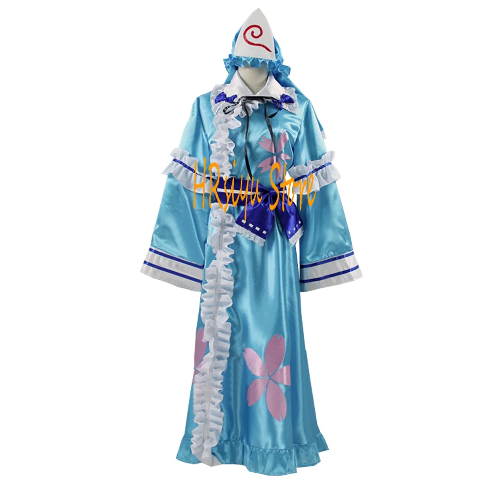 

Костюм для косплея аниме проект Touhou Saigyouji Yuyuko, костюм для косплея для женщин и мужчин