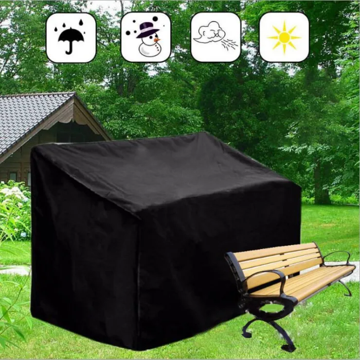 

Outdoor Bench Dust Cover Black 210d Oxford Furniture Cover Chair Waterproof Cover