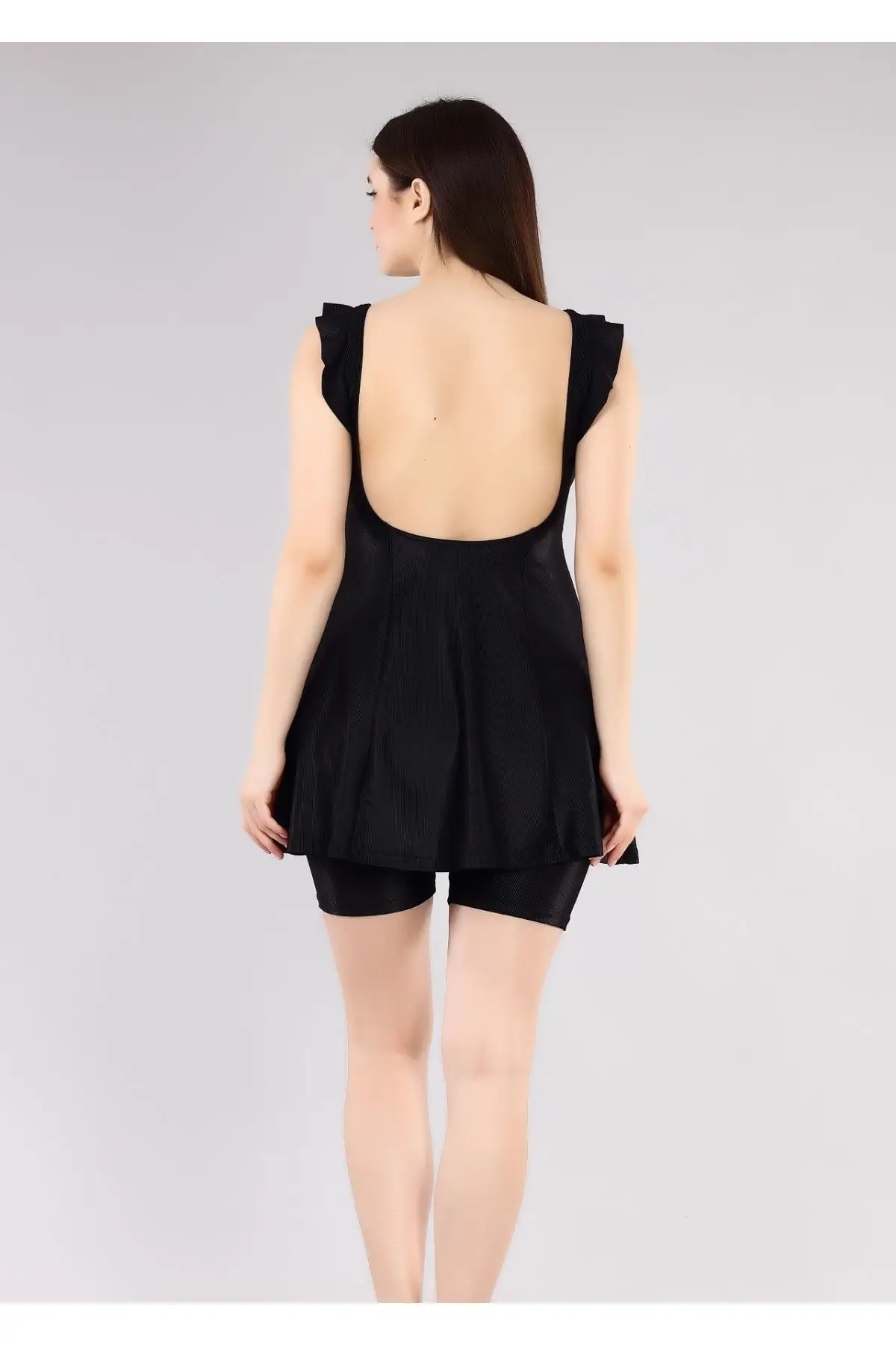 Лайкра вельветовое платье купальник Танкини 2236-2 | Бикини