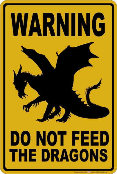 

Warning Do Not Feed The Dragons 8“;X 12“;Tin Metal Sign Tin Sign Home Family Lovers Gift Decorate Plates for Cafe Bar Pub